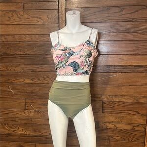 Zaful Olive Green Bikini Set
